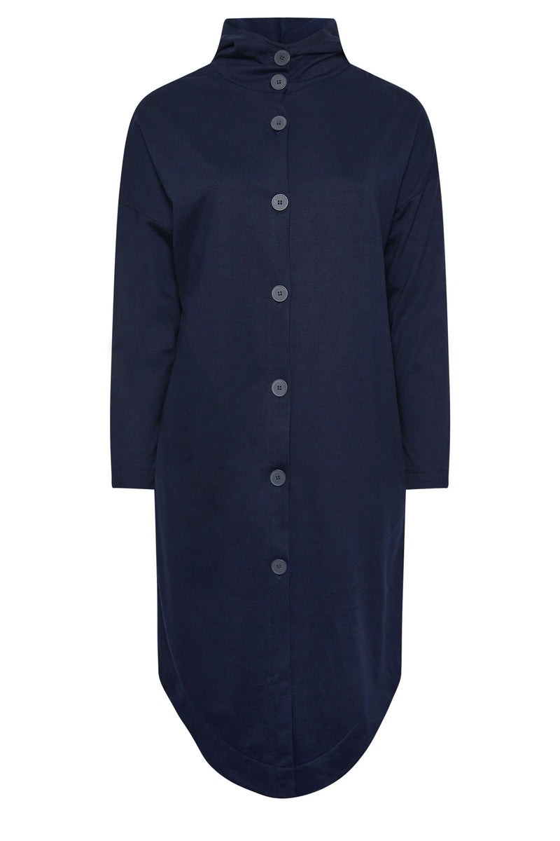 Curve Button Through Hooded Maxi Jacket 55943 - TUZZUT Qatar Online Shopping