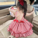 Girls Summer Plaid Dress    1556398 - TUZZUT Qatar Online Shopping