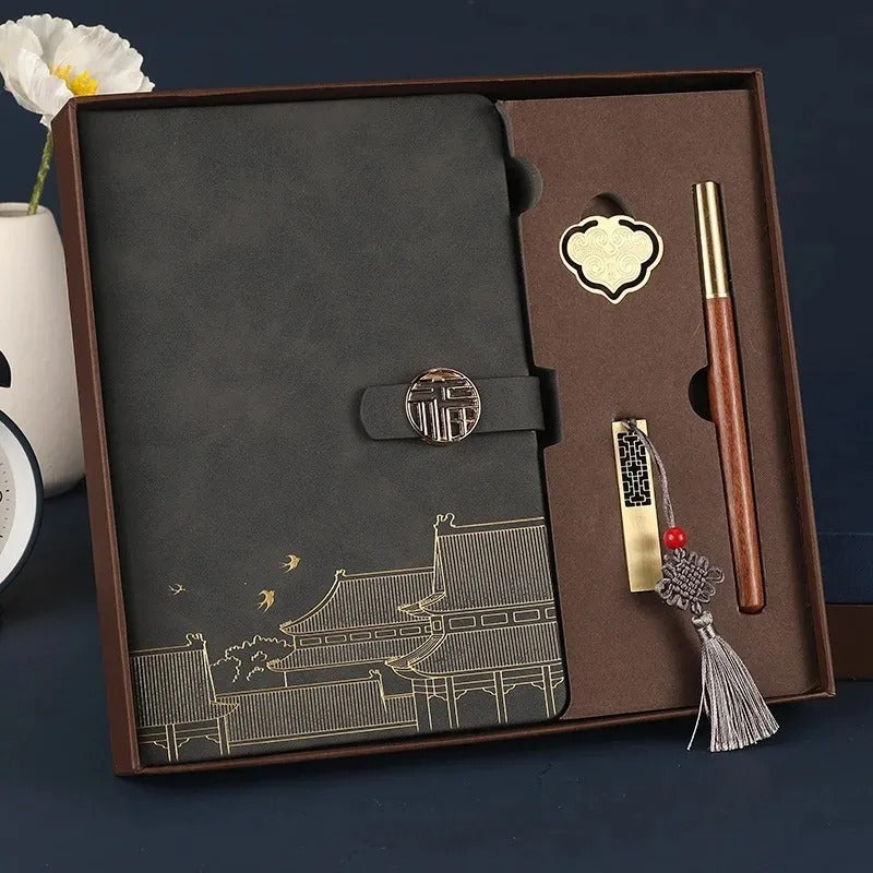 A5 Notebook and Pen Gift Set G123 - TUZZUT Qatar Online Shopping