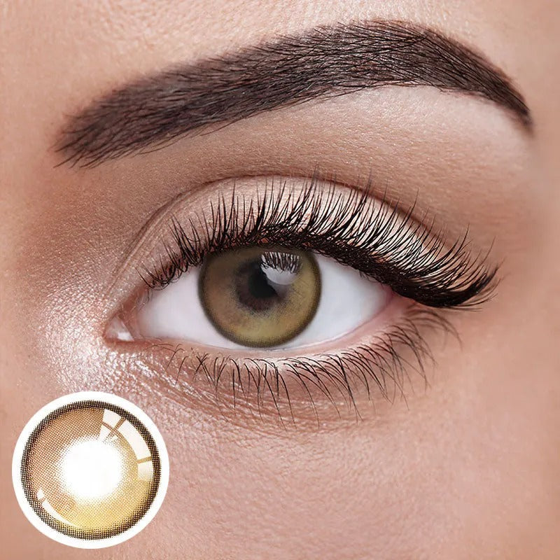 Unibling Creamy Highlights Yellow Contact Lenses for Eyes (1 Pair)