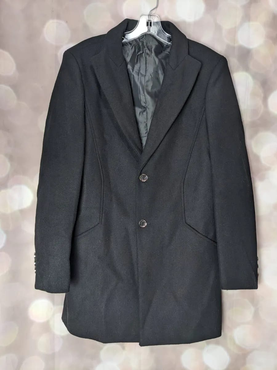 Men's Black 2-Button Winter Coat 2XL X1428710 Men's Black 2-Button Winter Coat 2XL X1428710