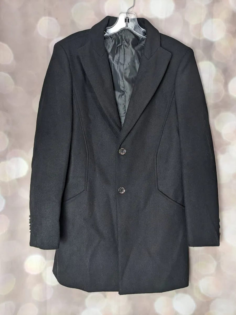Men's Black 2-Button Winter Coat 2XL X1428710 - Tuzzut.com Qatar Online Shopping