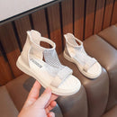 Shining Rhinestones Girls Princess Sandals Stylish Anti-slippery Gladiator Roman Sandals Years Old Kids Shoes   407951 - TUZZUT Qatar Online Shopping