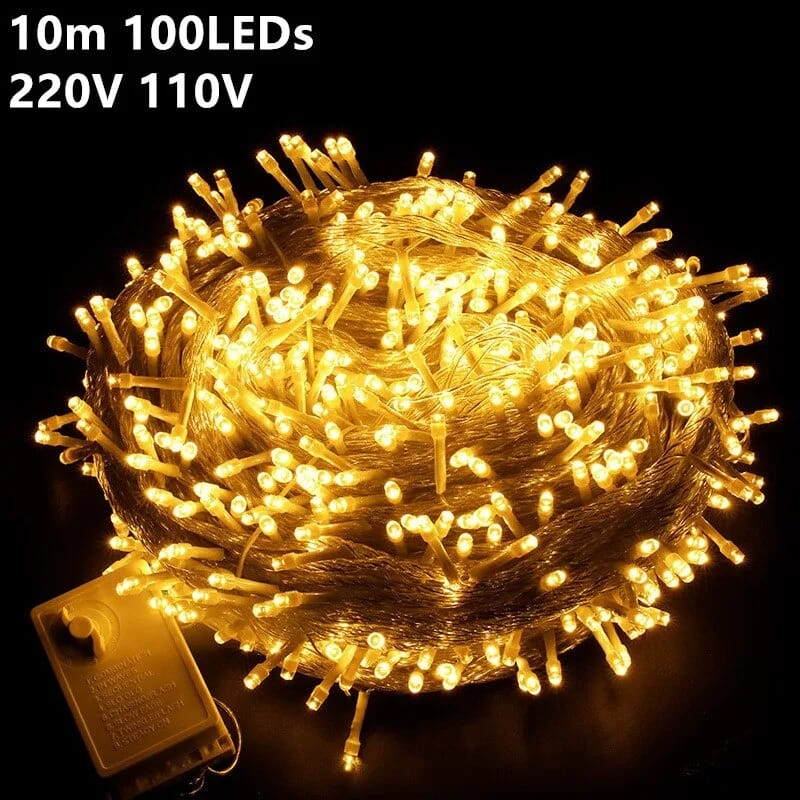10M LED String Light Christmas Lights Indoor Outdoor Tree Decoration 100 LEDs Waterproof Holiday Garland Fairy Lights S3949632 - Tuzzut.com Qatar Online Shopping