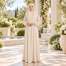 Women's Isdal Prayer Dress Abaya Asdal with Pouch PD830