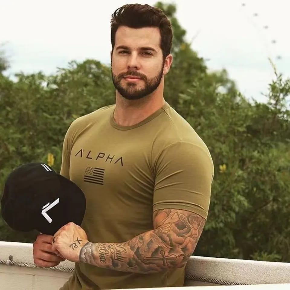 Men's Fitness T-shirt 3d Letter Pattern Short Sleeve Oversized Breathable Sports Top Harajuku Fashion Summer Male Tees S1275746 Men's Fitness T-shirt 3d Letter Pattern Short Sleeve Oversized Breathable Sports Top Harajuku Fashion Summer Male Tees S1275746