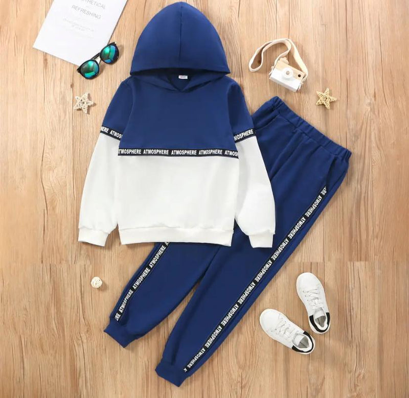 2-piece Toddler Girl Letter Print Colorblock Pullover Sweatshirt and Pants Casual Set