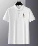 Men's Cotton Embroidered Business Short Sleeve POLO Shirt FT8890 - TUZZUT Qatar Online Shopping