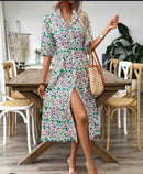 Women's Printed Half Sleeve Dress  P-552614 - TUZZUT Qatar Online Shopping