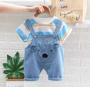 Kids Rainbow Stripes Jeans Overalls Clothing Set   1249347 - TUZZUT Qatar Online Shopping