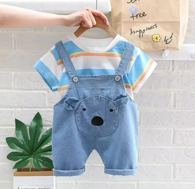 Kids Rainbow Stripes Jeans Overalls Clothing Set   1249347 - TUZZUT Qatar Online Shopping