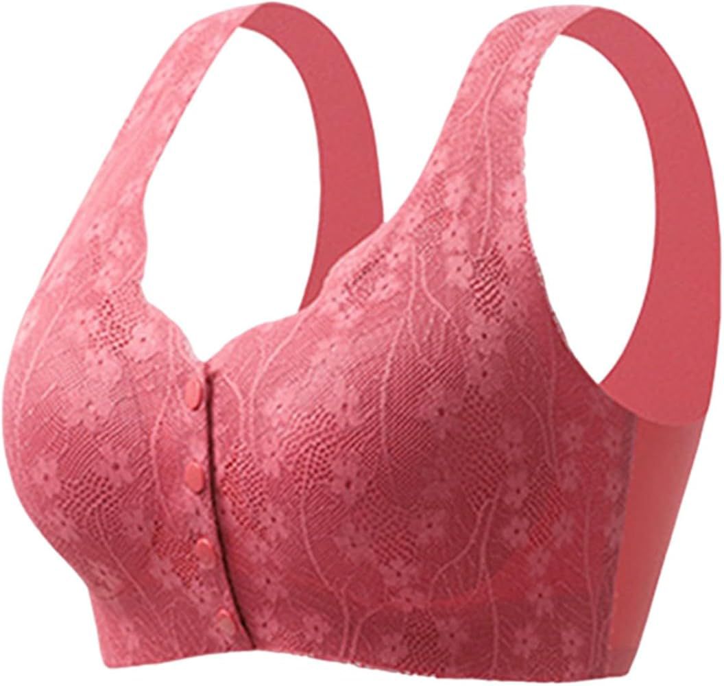 Lace Jacquard Front Button Plus Size Comfortable Bra B2200 Lace Jacquard Front Button Plus Size Comfortable Bra B2200