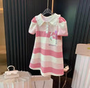 Girls Summer Short Sleeve Striped Polo Dress   1565827 - TUZZUT Qatar Online Shopping