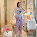 Disney Mickey Minnie Pajamas Women's Summer Three-piece Pajamas Short-sleeved Shorts Trousers X4250046 - Tuzzut.com Qatar Online Shopping