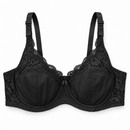 Size (110) Women’s Black Floral Lace Bra BL12