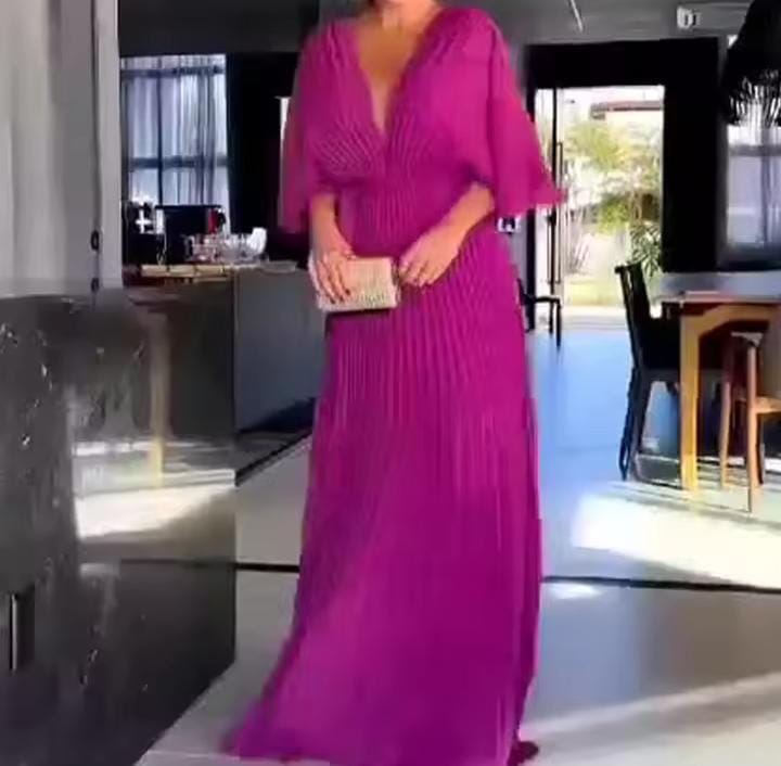 Women's V Neck Slim Waist Parties Dress B281547 Women's V Neck Slim Waist Parties Dress B281547