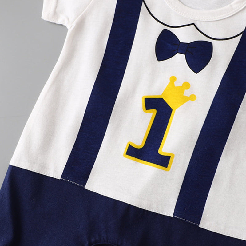 Baby Round Neck Short Sleeve Casual Jumpsuit 1615656 - TUZZUT Qatar Online Shopping