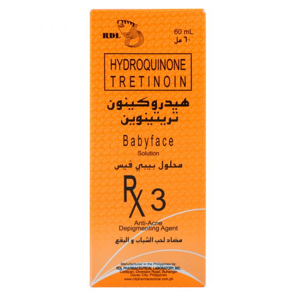 Rdl Hydroquinone Babyface Solution RX3 60 ml - RDL03 - Tuzzut.com Qatar Online Shopping