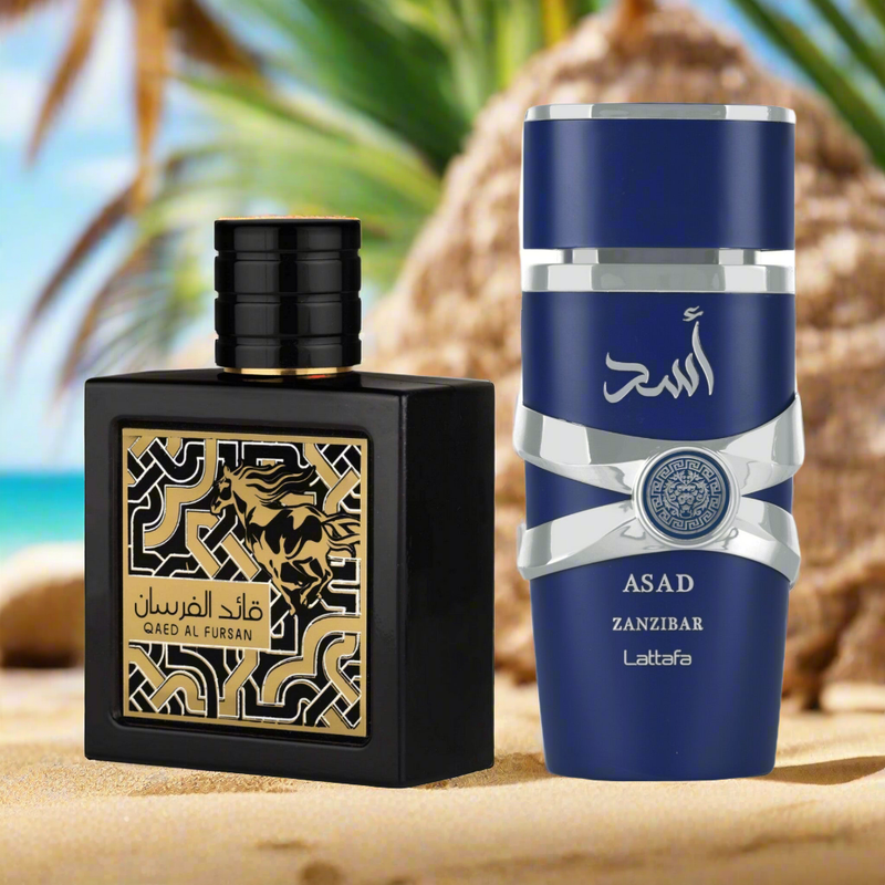 Asad Zanzibar EDP Perfume -100ml & Qaed Al Fursan EDP Perfume - 90ml By Lattafa