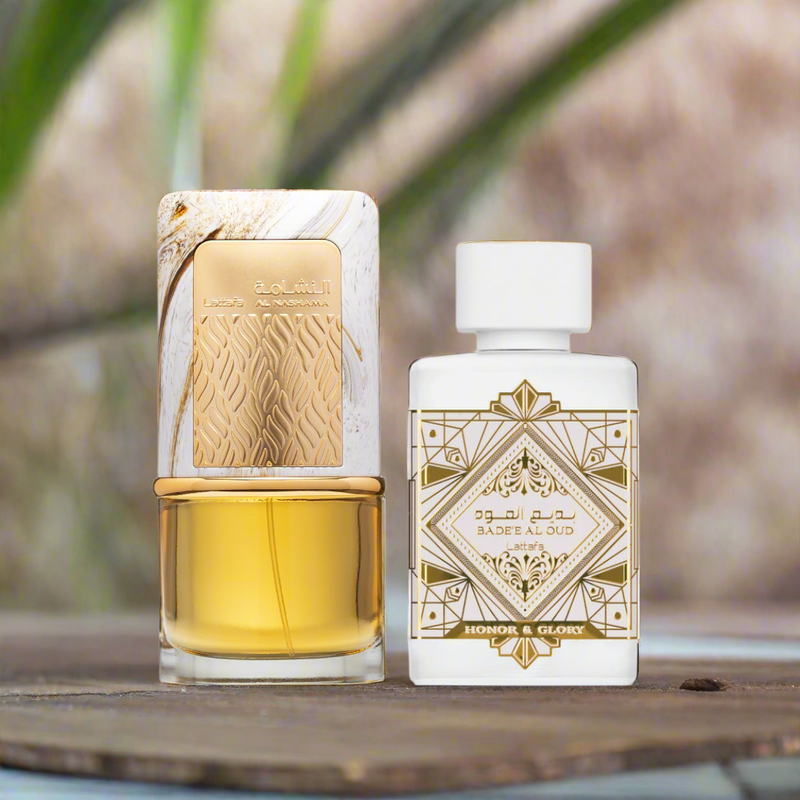 Al Nashama EDP - 100ML and Badee Al Oud Honor and Glory EDP Perfume -100ml By Lattafa