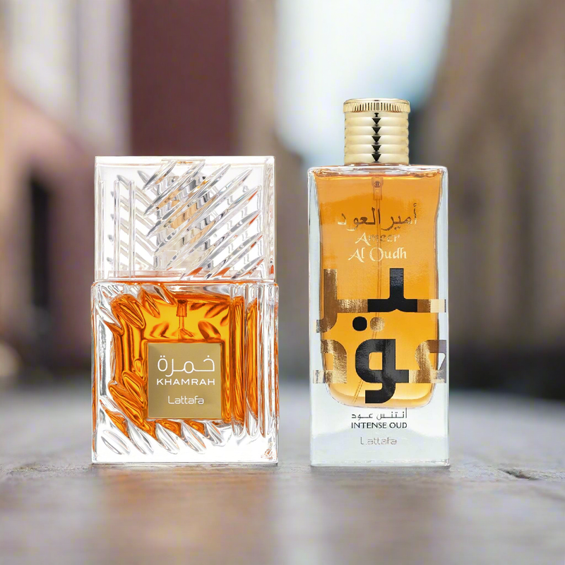 Khamrah EDP Unisex Perfume -100ml & Ameer Al Oudh - Intense Oud EDP Perfume 100ML By Lattafa