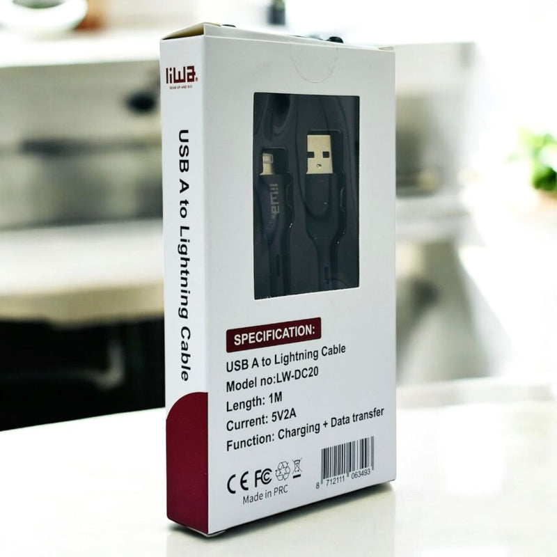 Liwa USB A to C Lightning 1M LW-DC20 - TUZZUT Qatar Online Shopping