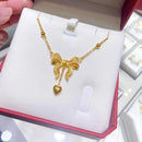 Princess Chain Gold Clavicle Chain Wedding Sand Gold Love Model-22 - TUZZUT Qatar Online Shopping