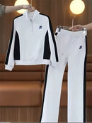 Casual Women's Sport Suit New Fashionable  Sweatshirt Bell Bottoms 2-Piece Set   B187930 - TUZZUT Qatar Online Shopping