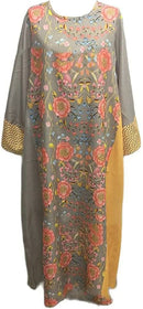 Abayan Turkish Kaftan Arabic Muslim Printed Abayan Women Dress S4976346 - TUZZUT Qatar Online Shopping