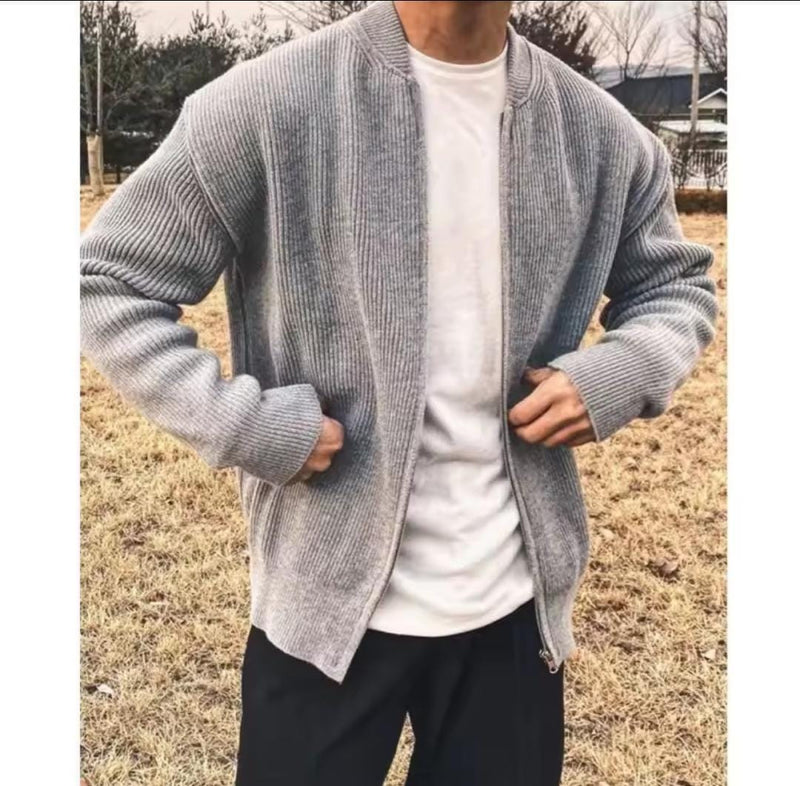 Men's Cardigan Colless Knitted Top Sweater Q103 - TUZZUT Qatar Online Shopping