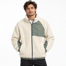 Size-M Men's Cream White Teddy Fleece Winter Jacket  Full Zip MF 1931