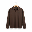 Men's Long Sleeve Slim-fit Tshirt Brown 175527 - TUZZUT Qatar Online Shopping