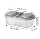 Double Compartment Food Storage Jar with Lid Multifunctional Container    1506532 - TUZZUT Qatar Online Shopping