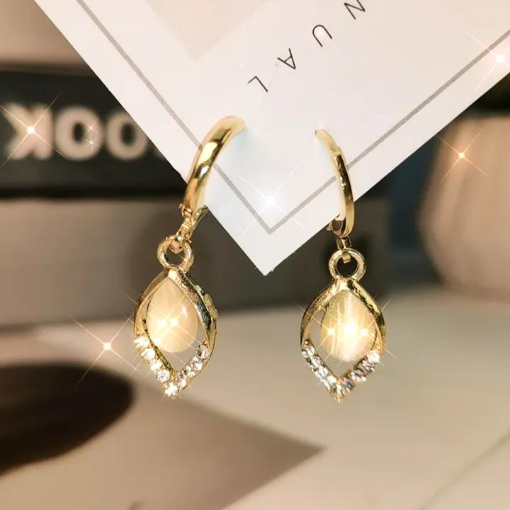 Fashion Personality Opal Dangle Earrings Women's Trendy Temperament Water Drop Earring Wedding Jewelry Birthday Gifts B-279456 Fashion Personality Opal Dangle Earrings Women's Trendy Temperament Water Drop Earring Wedding Jewelry Birthday Gifts B-279456