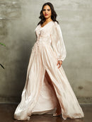 Women's Long Sleeve Solid Color Modest Fashion Dress XL 508358 - TUZZUT Qatar Online Shopping