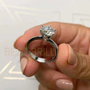 Silver Diamond Moissanite Ring FR6325 - TUZZUT Qatar Online Shopping