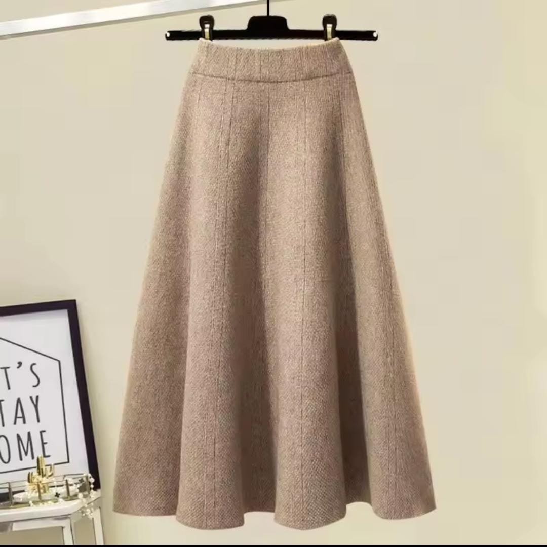 Autumn and Winter Sweater Pullover Knitted Half Skirt 58037