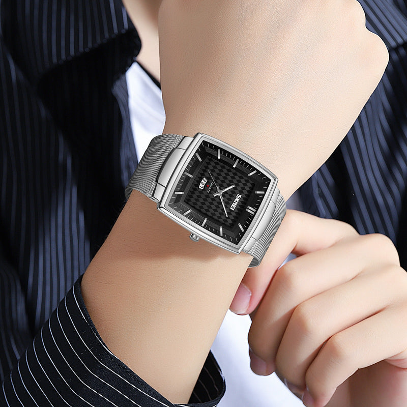 SKMEI Silver Stainless Steel Quartz Watch W7524 - TUZZUT Qatar Online Shopping