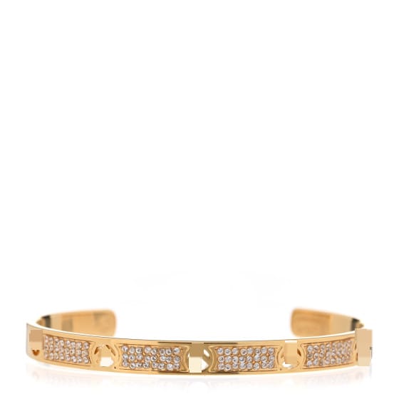 Metal Crystal Bracelet Yellow Gold DN2112 - TUZZUT Qatar Online Shopping