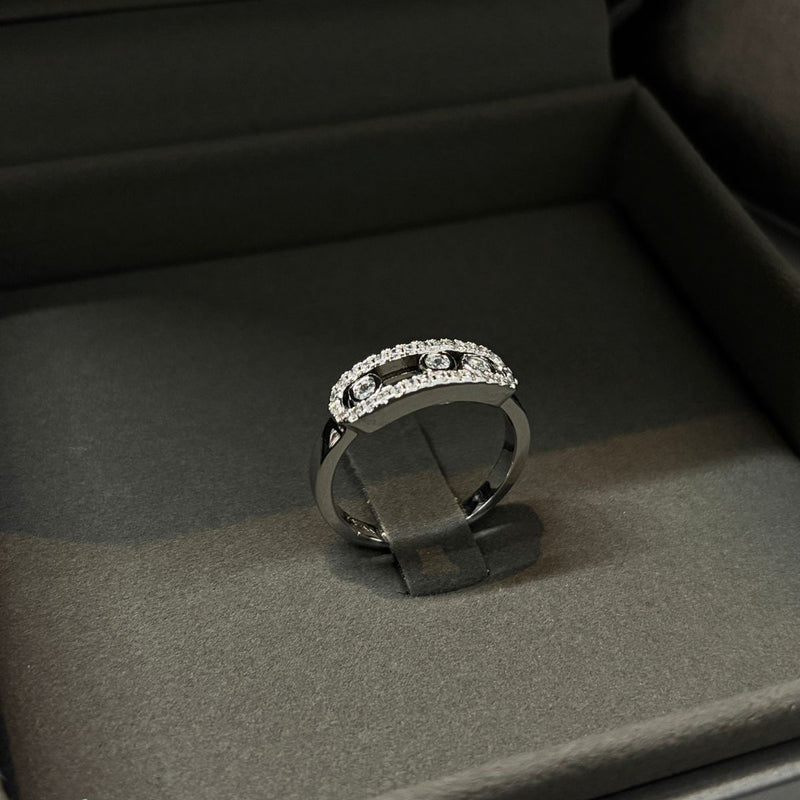 Womens Fashion Silver Diamonds Ring S257952 - TUZZUT Qatar Online Shopping