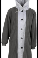 Women's Faux Lamb Wool Overcoat Hooded Cardigan Thick Jacket B-200481 - TUZZUT Qatar Online Shopping