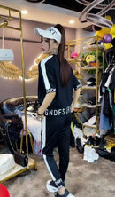 Women's 2 Two Piece Set Summer New Slim Fashion Short Sleeve Hooded Sweater Leisure Sweat Suit Clothing For Women L S4615067 - Tuzzut.com Qatar Online Shopping