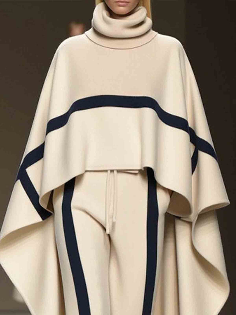 Turtle Neck Cloak Top With Pant 178805 - TUZZUT Qatar Online Shopping