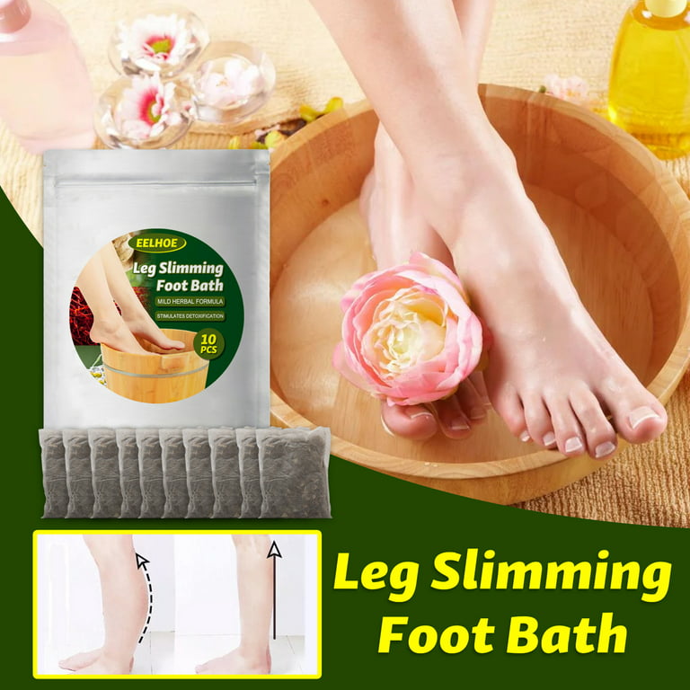 EELHOE 10Pcs Leg Slimming Foot Bath Bags Mild Herbal Formula Increase Blood Circulation Stimulate Detoxification Reduce Leg Edema EELHOE 10Pcs Leg Slimming Foot Bath Bags Mild Herbal Formula Increase Blood Circulation Stimulate Detoxification Reduce Leg Edema