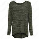 LADIES BLACK BOW BACK MARL LOUNGEWEAR TOP WOMENS MELANGE HILO LOOK LOOSE JUMPER     1107632 - TUZZUT Qatar Online Shopping