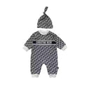 Newborn Baby Letter Print Onesie with Hat  S4747290 - TUZZUT Qatar Online Shopping