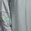 Women's Long Sleeve Floral Appliques/Patches/Velcro Abaya 471368 -  S - TUZZUT Qatar Online Shopping