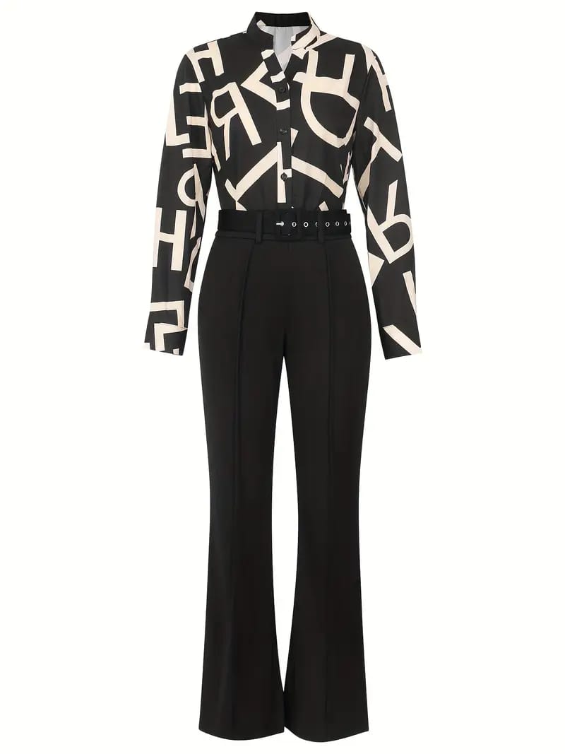 Women's Casual Floral Print 2 Piece Set B-731599 - TUZZUT Qatar Online Shopping