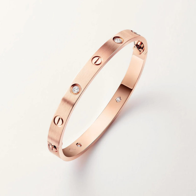 LOVE Bracelet Classic Rose Gold 4 Diamonds DN2046 - TUZZUT Qatar Online Shopping