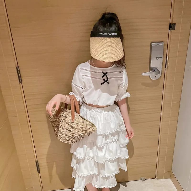 Skirt Set for Girls Summer New Short Sleeve T-shirt Layered Skirt Two Pieces Designer Clothes Kids Outfits Children Clothing Set X4503174 Skirt Set for Girls Summer New Short Sleeve T-shirt Layered Skirt Two Pieces Designer Clothes Kids Outfits Children Clothing Set X4503174
